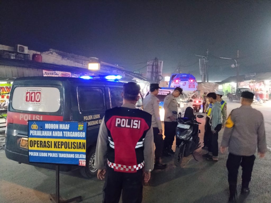 Polsek Legok Gelar Razia Stasioner Antisipasi Kejahatan Jalanan di Tangsel