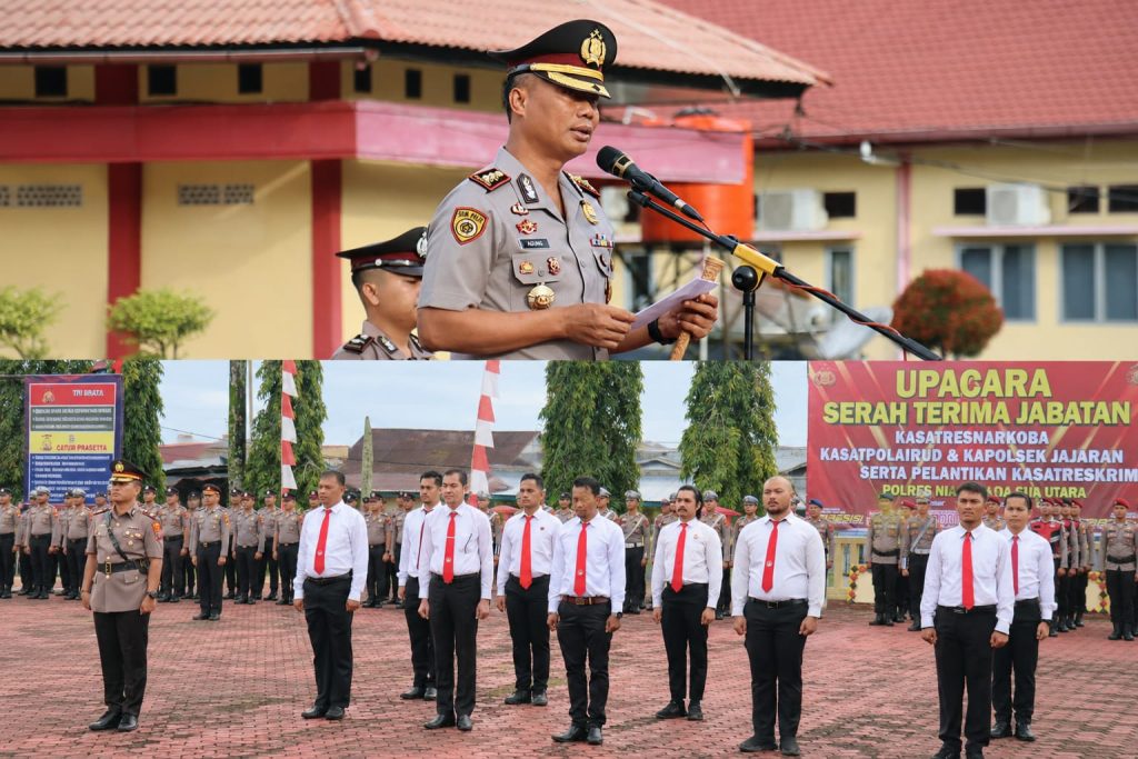 Kapolres Nias Pimpin Sertijab Sejumlah Pejabat, Personel Satresnarkoba Diganjar Penghargaan