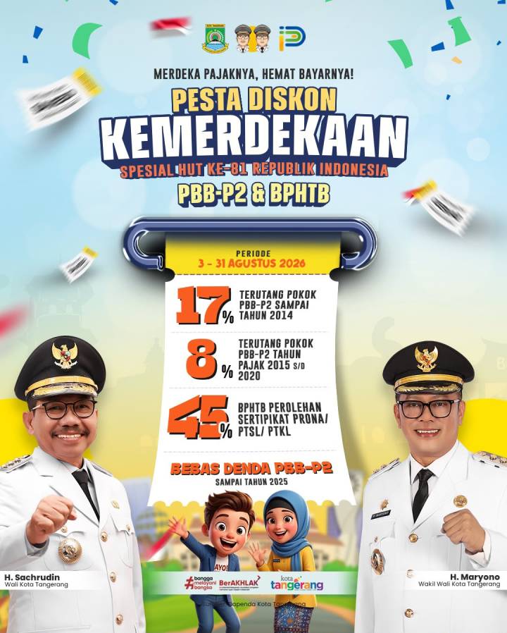 Pesta Diskon Kemerdekaan Dimulai, Sachrudin Ajak Warga Manfaatkan Potongan Pajak hingga 45 Persen