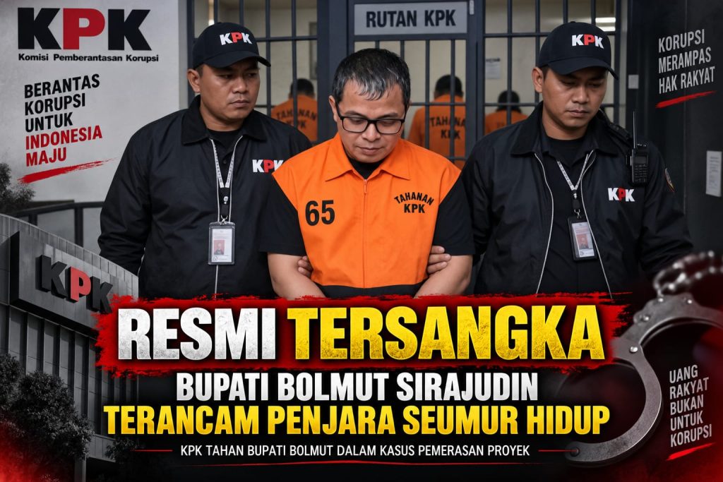 Bupati Bolmut Sirajudin Lasena Ditahan KPK Usai OTT Dugaan Pemerasan