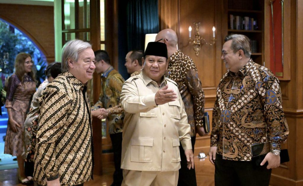 Sekjen PBB Guterres dan Presiden Prabowo Bahas Isu Palestina hingga Pembangunan Global